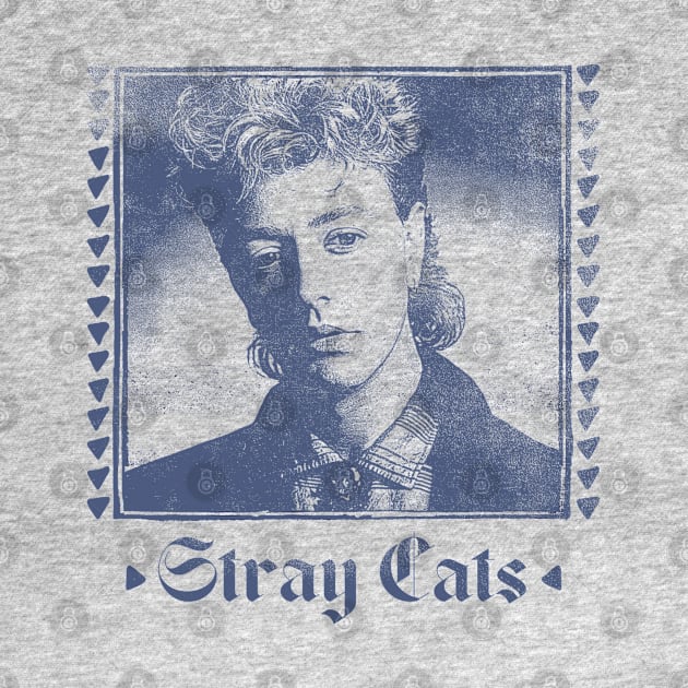 Stray Cats // Rockabilly Faded Style Fan Design by DankFutura